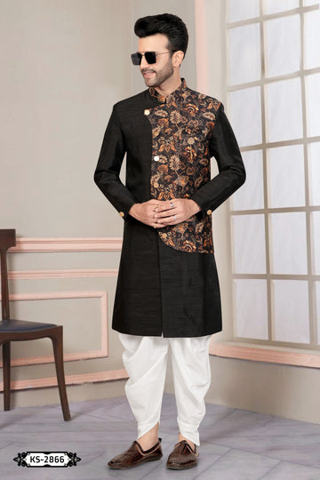 BLACK TONE INDO-WESTERN SET IN UNIQUE PATTERN FOR EVERY OCCASIONS