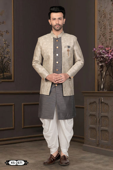 GREY HUE INDO-WESTERN SET IN UNIQUE PATTERN FOR EVERY OCCASIONS