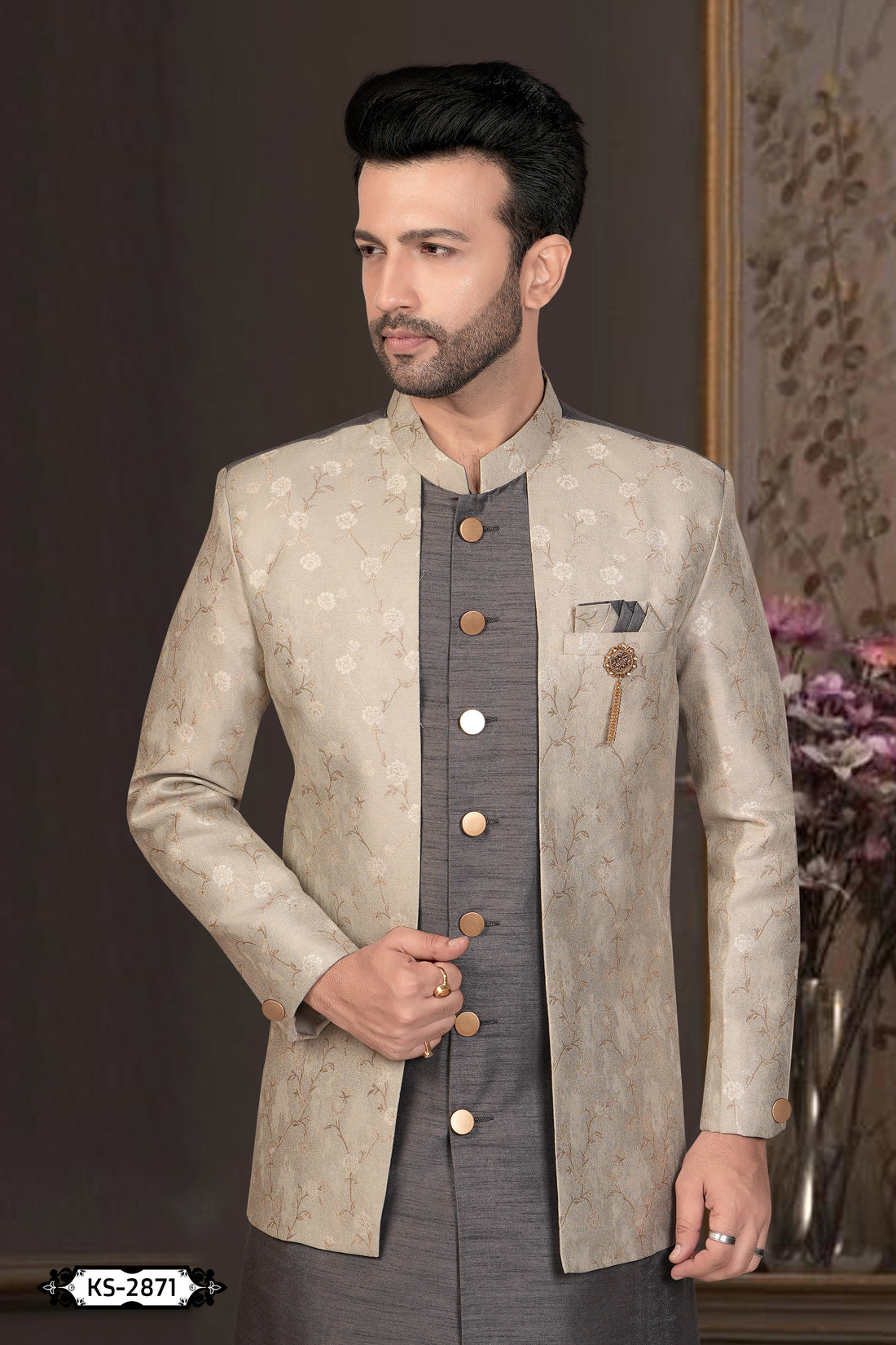 GREY HUE INDO-WESTERN SET IN UNIQUE PATTERN FOR EVERY OCCASIONS