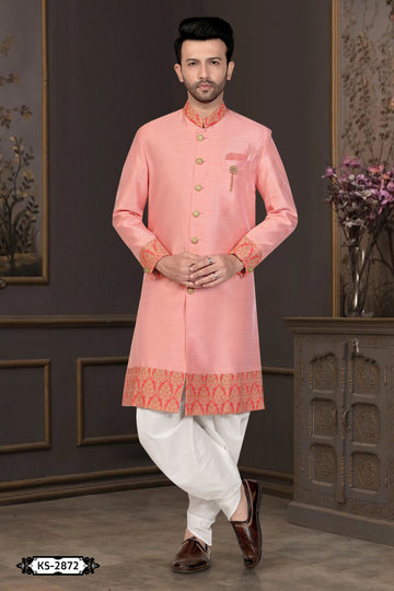 PINK TONE INDO-WESTERN SET WITH DESIGNER PATTA FOR EVERY OCCASIONS