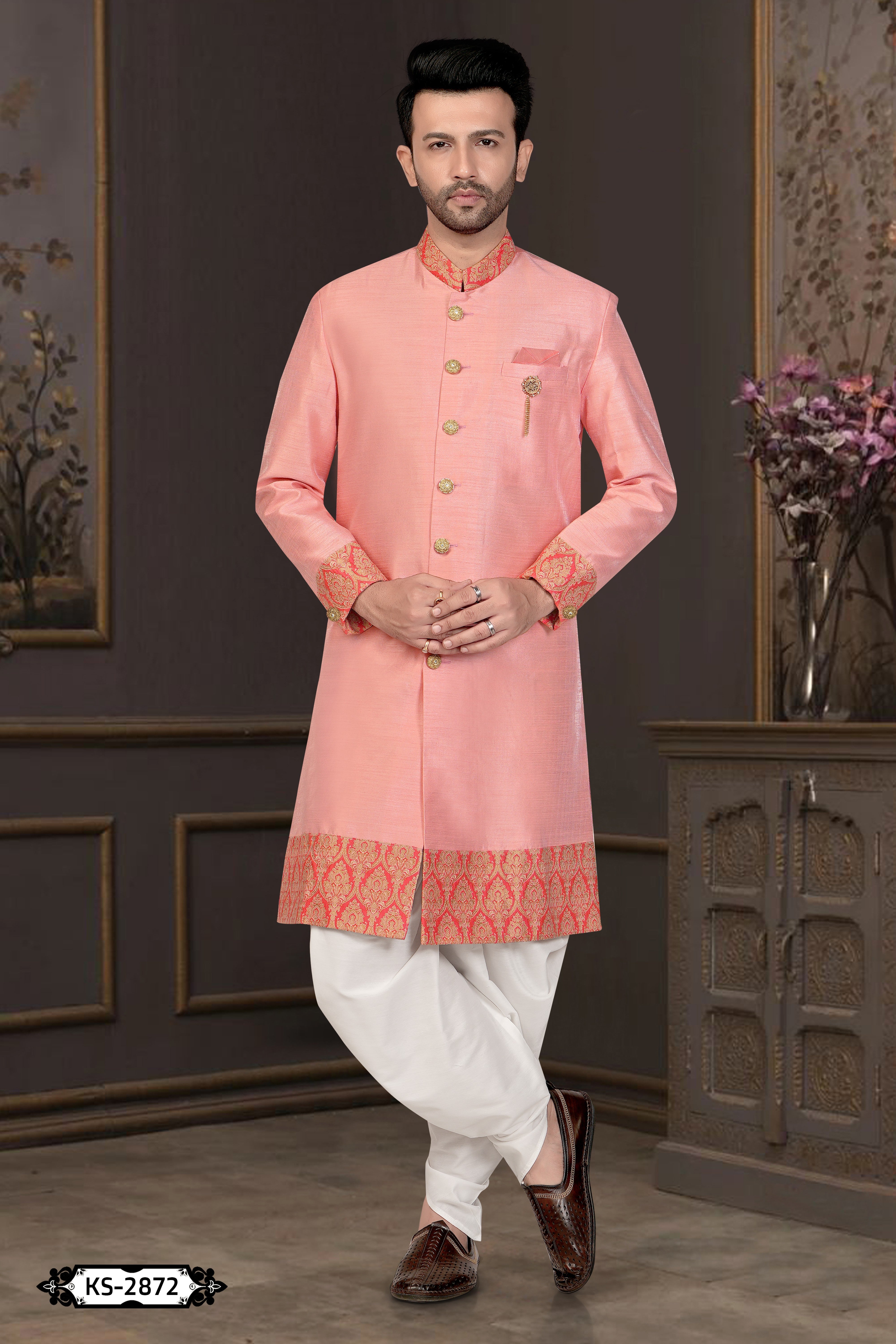 PINK TONE INDO-WESTERN SET WITH DESIGNER PATTA FOR EVERY OCCASIONS
