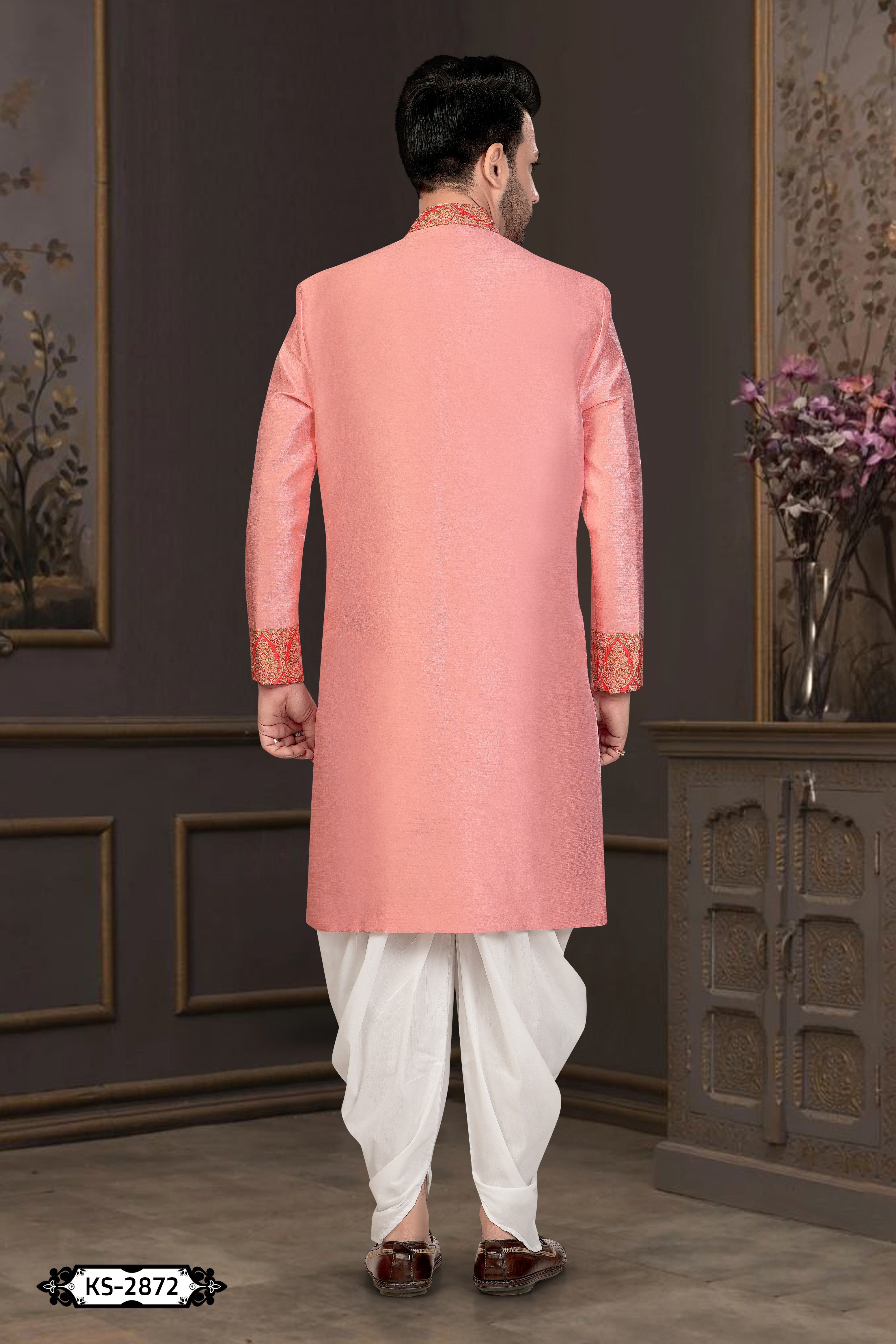 PINK TONE INDO-WESTERN SET WITH DESIGNER PATTA FOR EVERY OCCASIONS