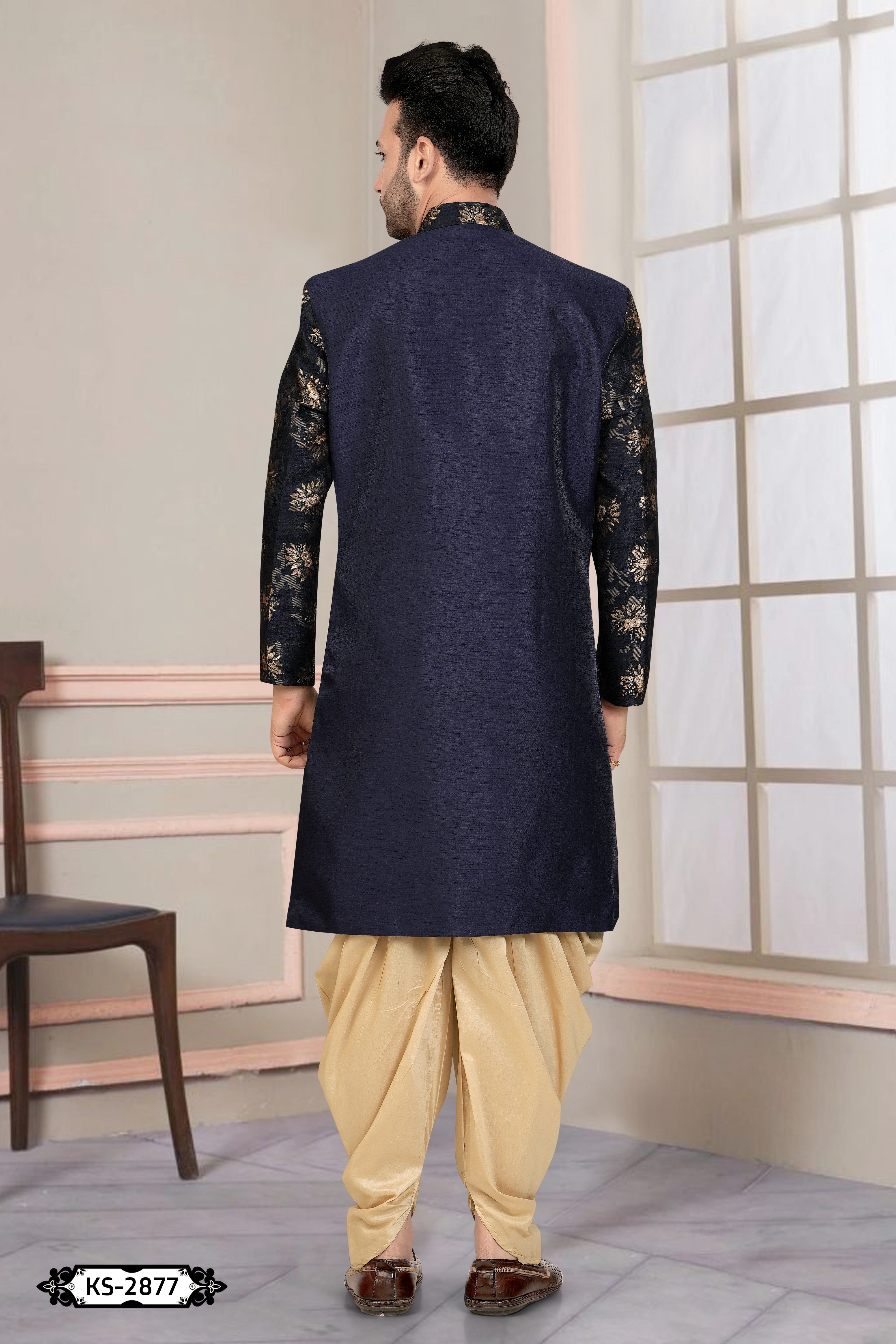 INDO-WESTERN IN BLUE HUE WITH UNIQUE PATTERN FOR EVERY OCCASIONS