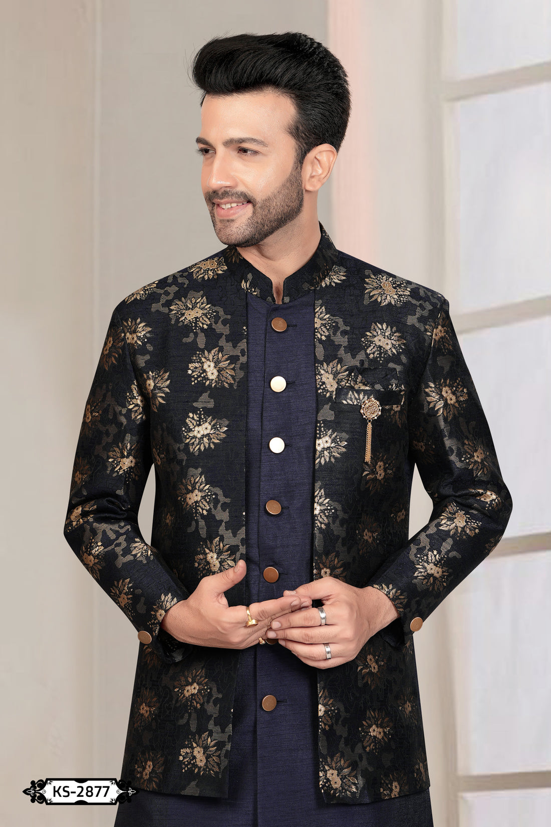 INDO-WESTERN IN BLUE HUE WITH UNIQUE PATTERN FOR EVERY OCCASIONS