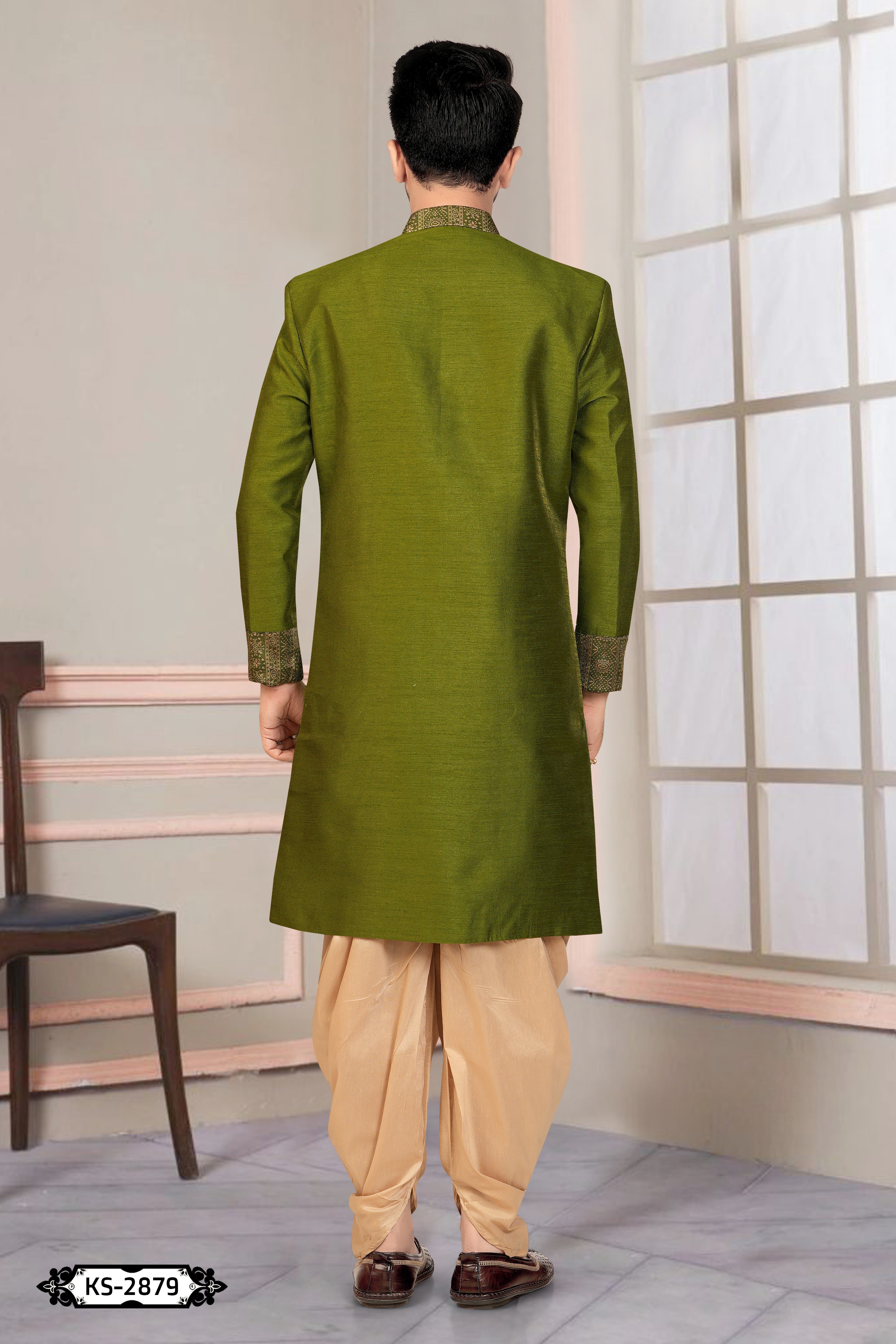 GREEN HUE INDO-WESTERN SET WITH DESIGNER PATTA FOR EVERY OCCASIONS