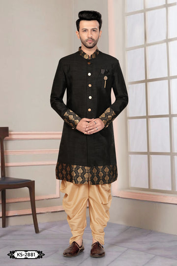 BLACK HUE INDO-WESTERN SET WITH DESIGNER PATTA FOR EVERY OCCASIONS