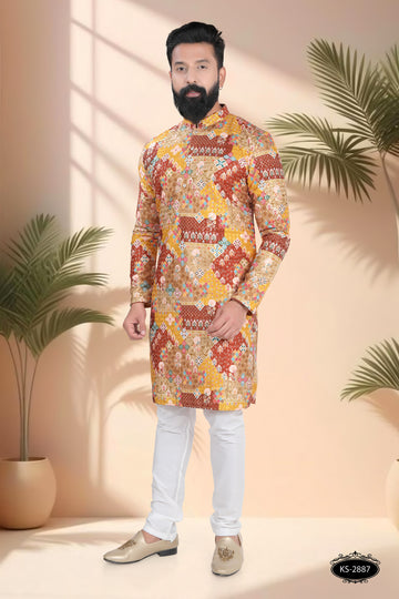 FESTIVE PRINTED KURTA SET WITH ASTER FOR ALL OCASSIONS