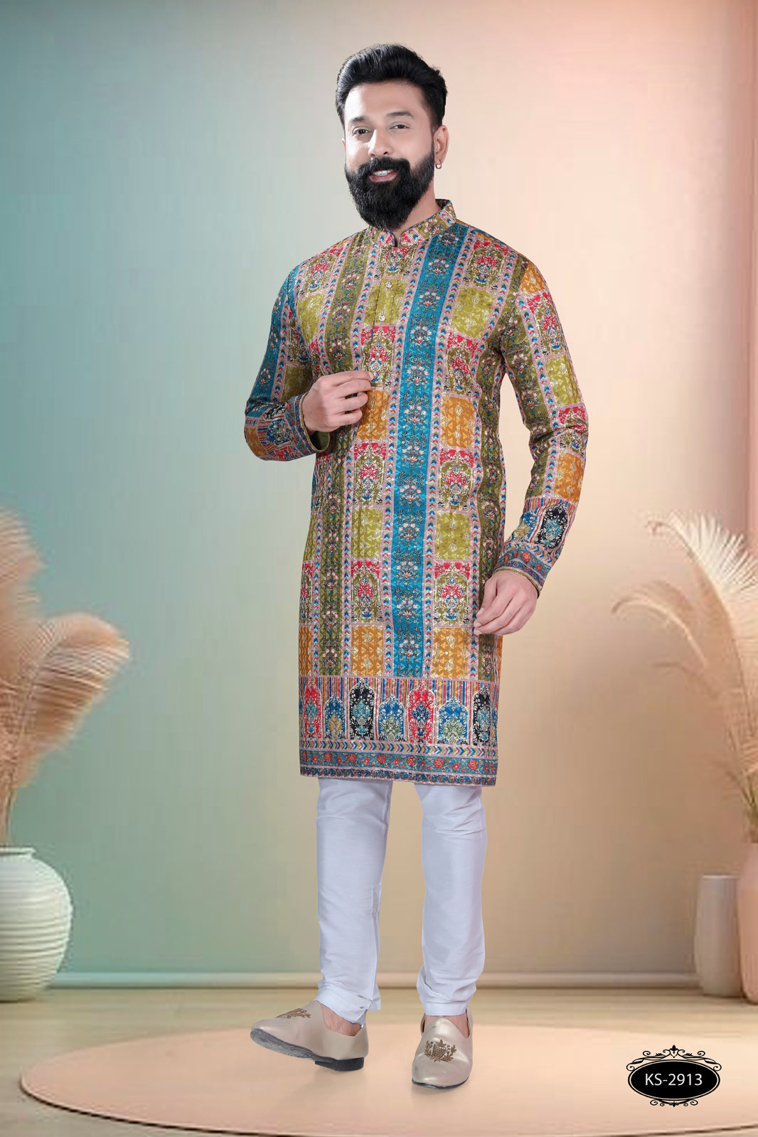 PRINTED FESTIVE KURTA WITH ASTER FOR EVERY FESTIVITY