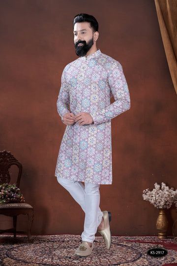 FESTIVE PRINTED KURTA SET WITH ASTER FOR ALL OCCASIONS