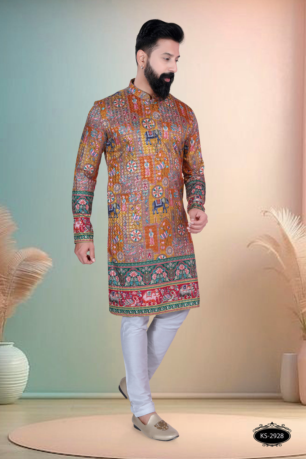 PRINTED KURTA WITH PANEL & ASTER FOR EVERY FESTIVITY