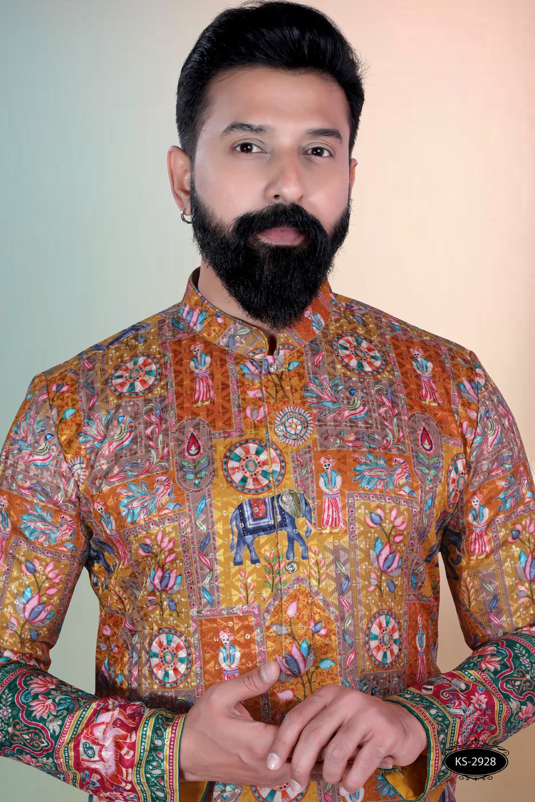 PRINTED KURTA WITH PANEL & ASTER FOR EVERY FESTIVITY