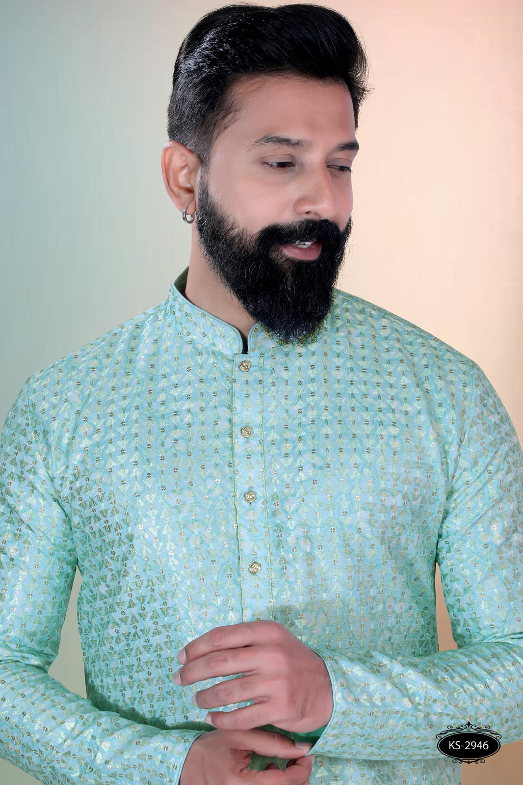 BLUE TONE KURTA WITH ASTER FOR EVERY FESTIVITY