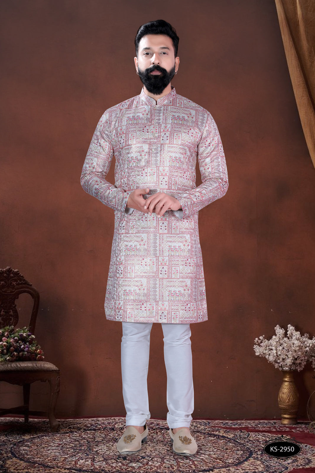 PRINTED PINK TONE KURTA WITH ASTER FOR EVERY FESTIVITY