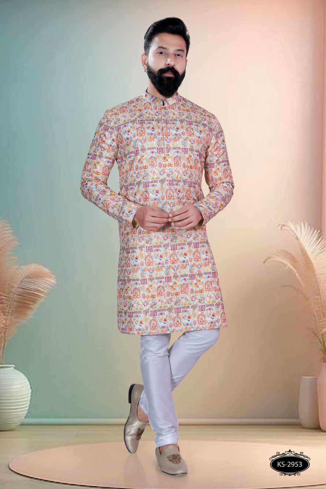 FESTIVE PRINTED KURTA WITH ASTER FOR EVERY FESIVITY