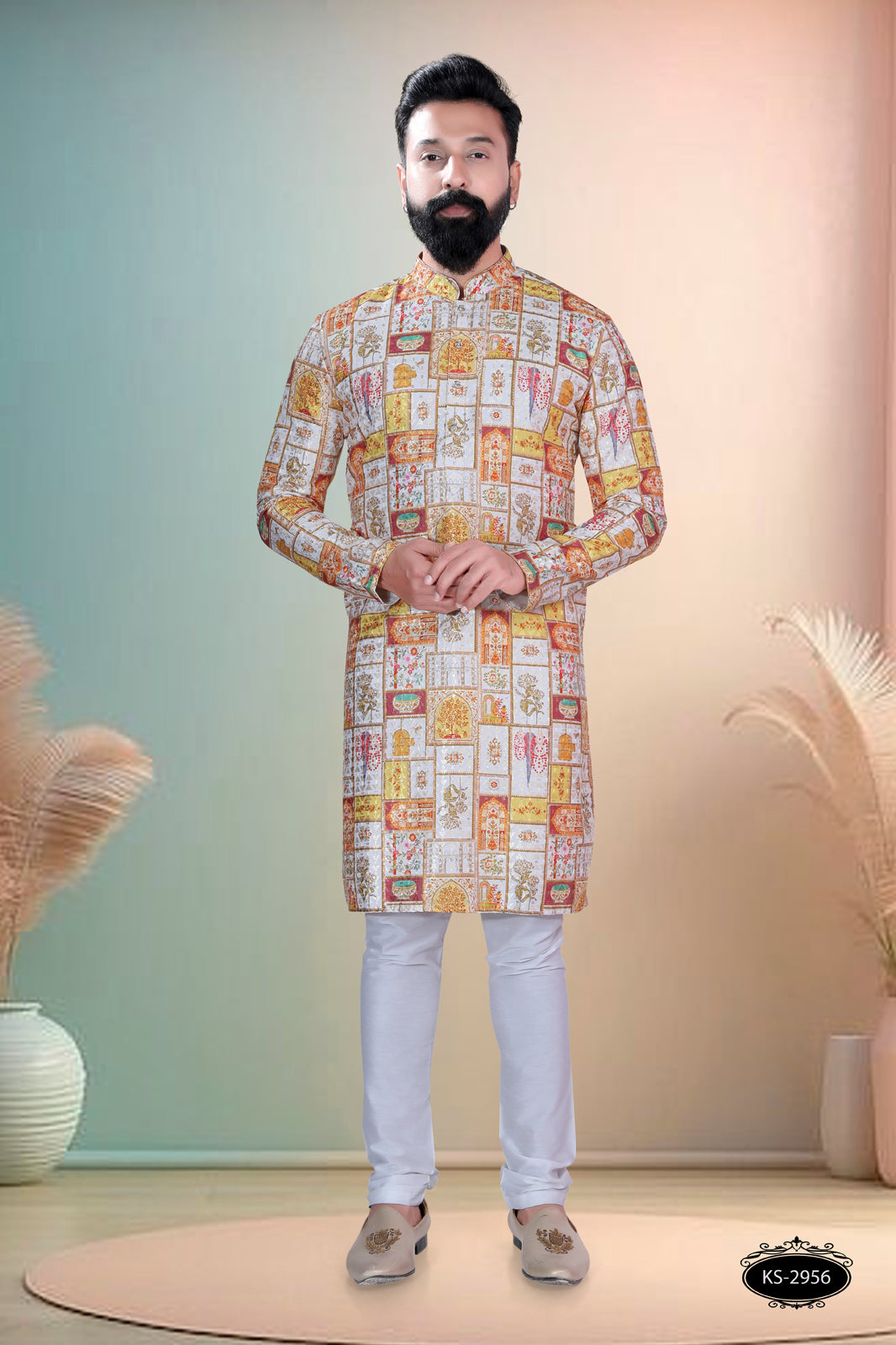 ALL-OVER PRINTED KURTA WITH ASTER FOR EVERY FESTIVITY