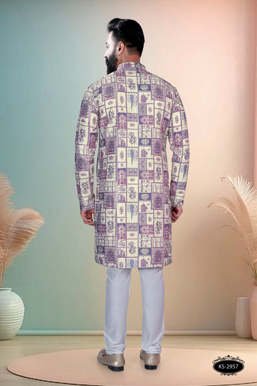 ALL-OVER PRINTED KURTA WITH ASTER FOR EVERY FESTIVITY