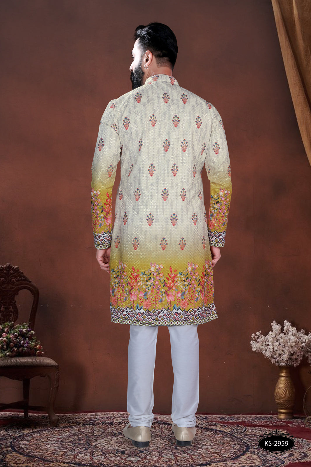 PRINTED KURTA WITH DESIGNER PANEL & ASTER FOR EVERY FESTIVITY