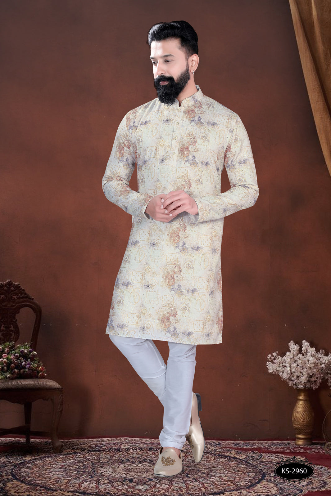 PRINTED KURTA WITH ASTER FOR EVERY FESTIVITY