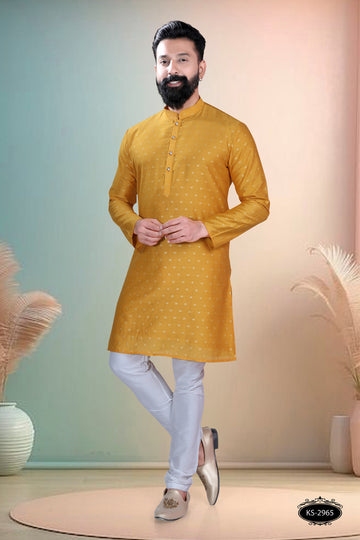 TRENDY YELLOW KURTA WITH ASTER FOR EVERY OCASIONS