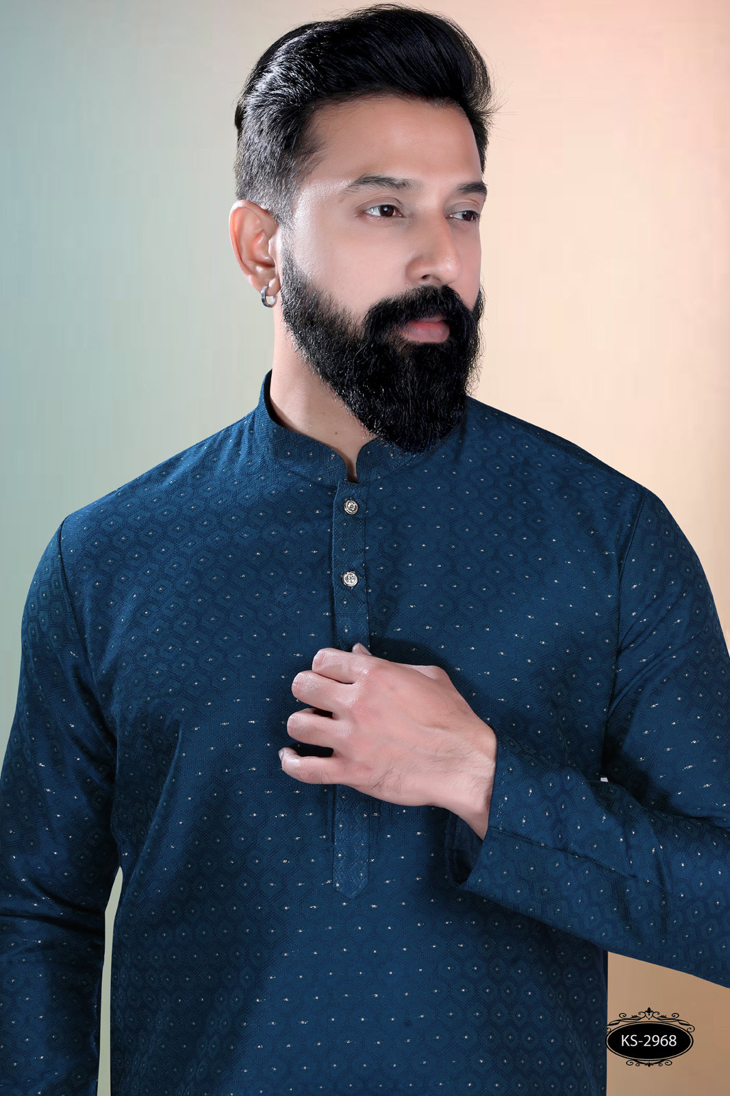 TRENDY DEEP-BLUE TONE KURTA WITH ASTER FOR EVERY OCCASIONS