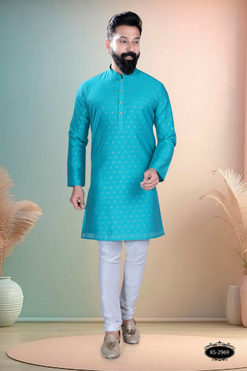 TRENDY BLUE TONE KURTA WITH ASTER FOR EVERY OCCASIONS