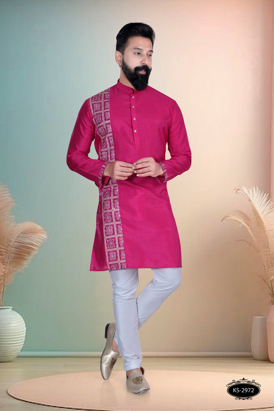 PINK HUE KURTA WITH DESIGNER PATTA FOR EVERY ETHNIC WEAR