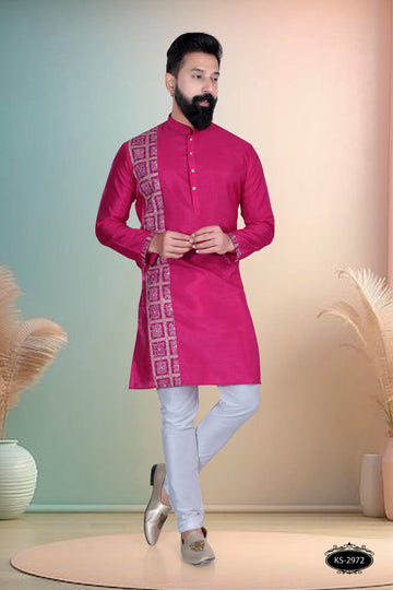 PINK HUE KURTA WITH DESIGNER PATTA FOR EVERY ETHNIC WEAR