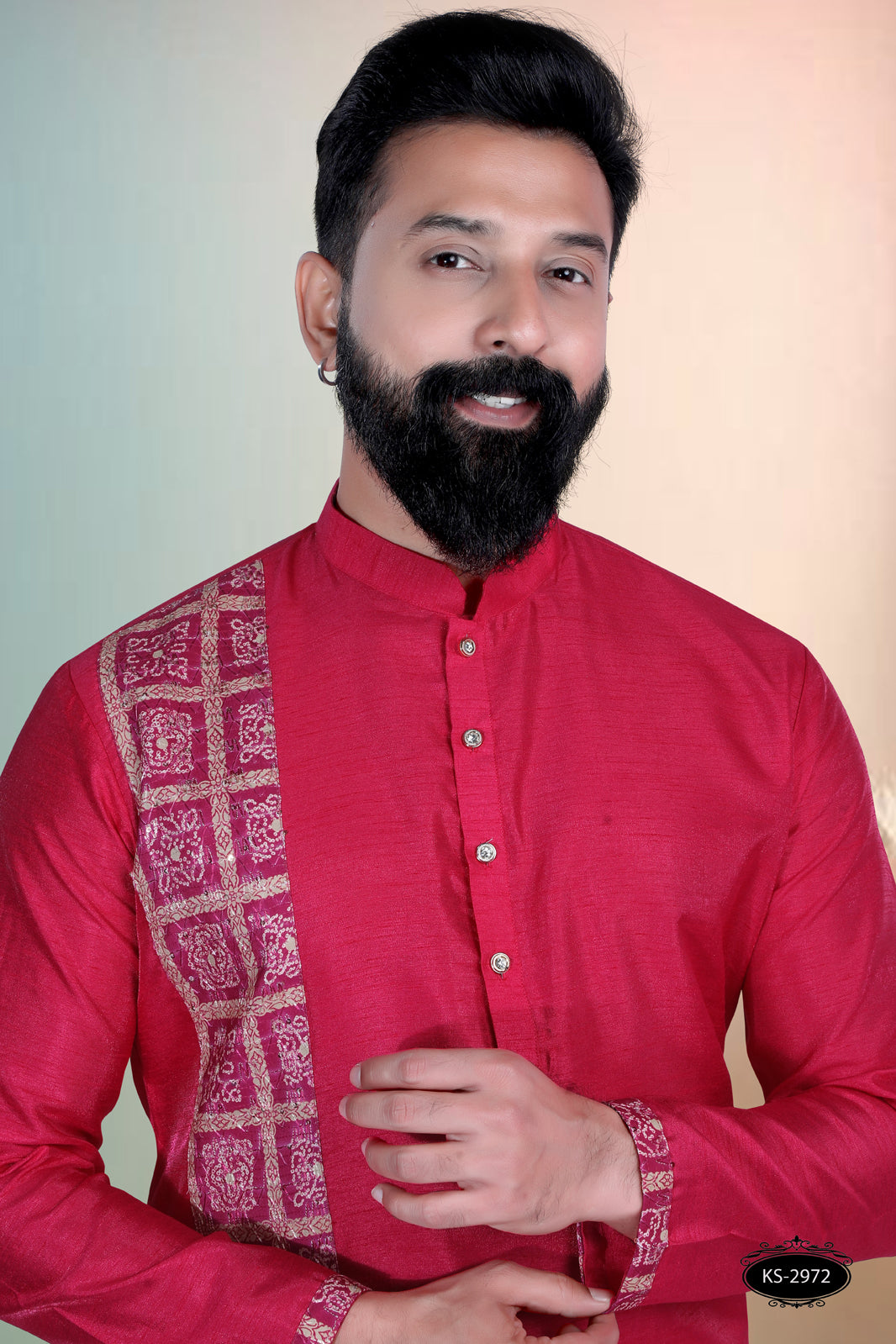 PINK SHADE KURTA SET WITH DESIGNER PATTA FOR EVERY FESTIVE WEAR