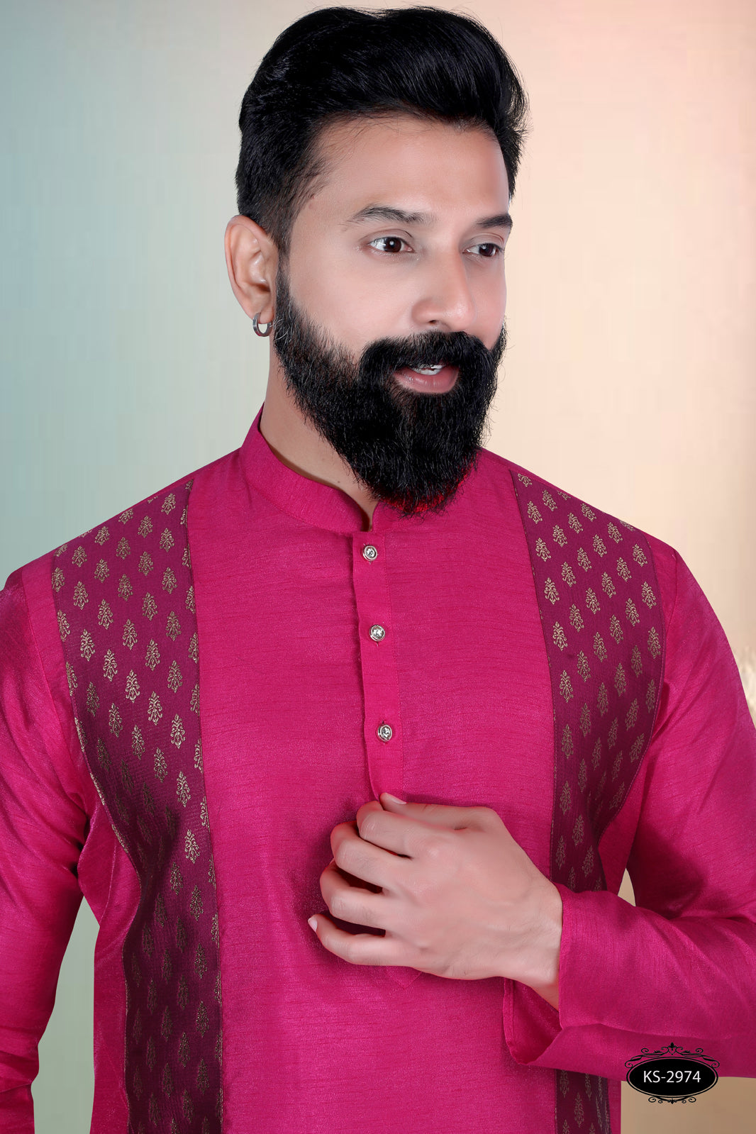 PINK HUE KURTA WITH DESIGNER PATTA FOR EVERY ETHNIC WAER