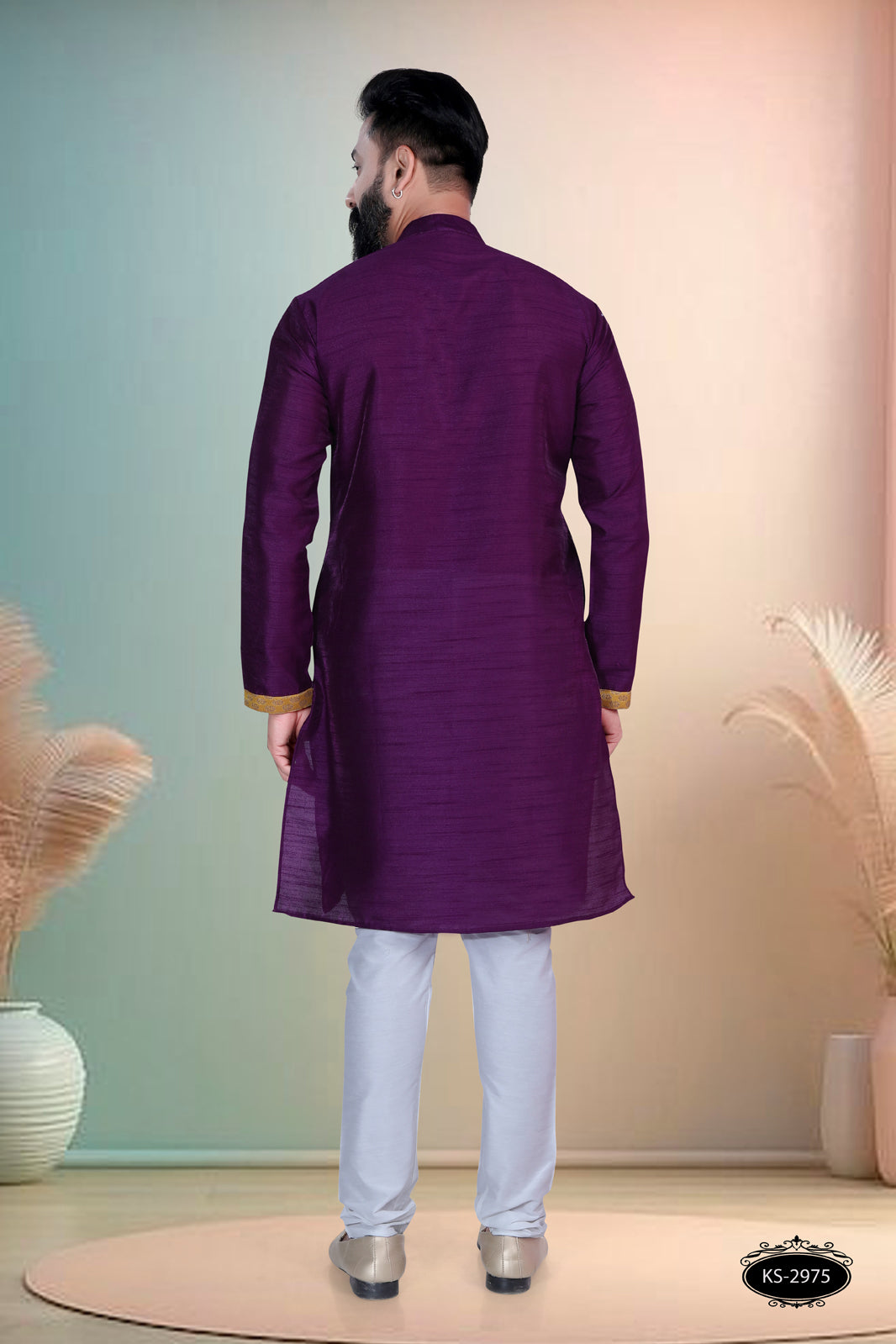 PURPLE HUE KURTA WITH DESIGNER PATTA FOR EVERY ETHNIC WEAR