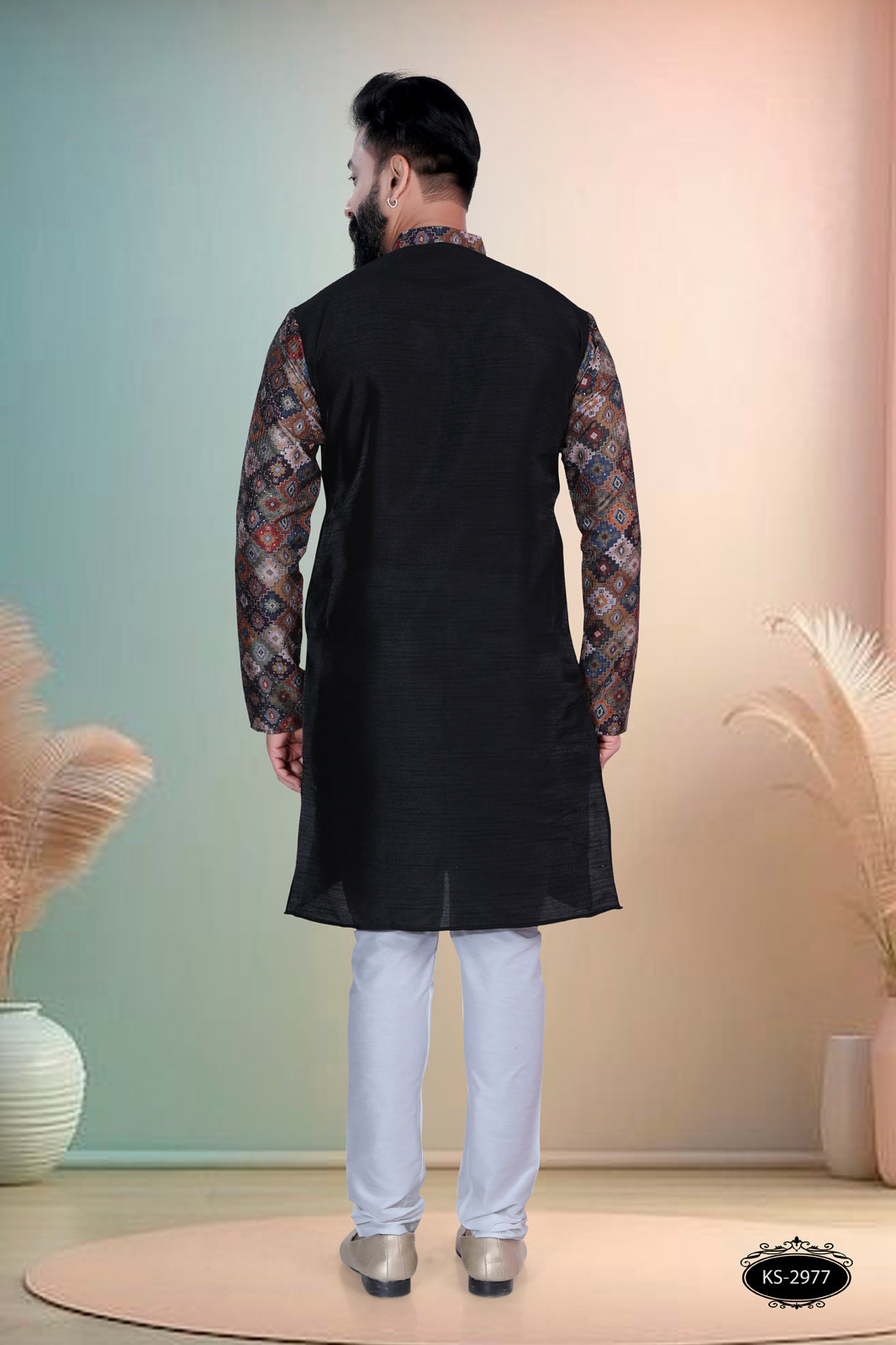 BLACK HUE KURTA WITH DESIGNER SLEEVES FOR EVERY ETHNIC WEAR