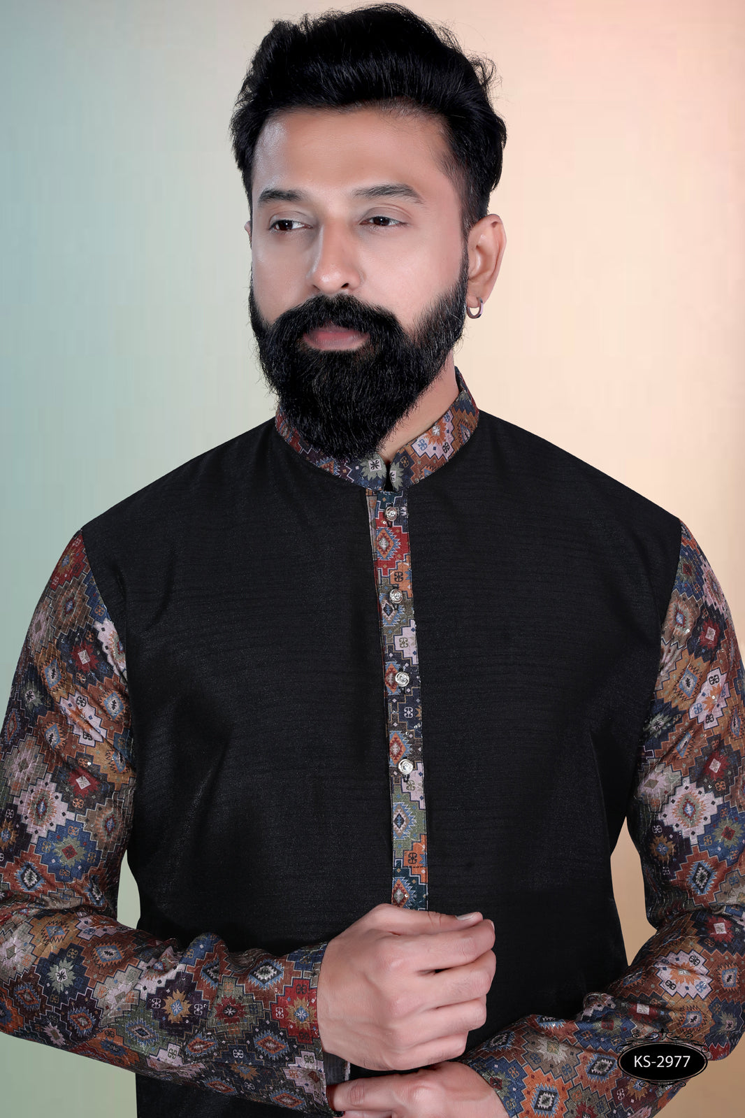 BLACK HUE KURTA WITH DESIGNER SLEEVES FOR EVERY ETHNIC WEAR
