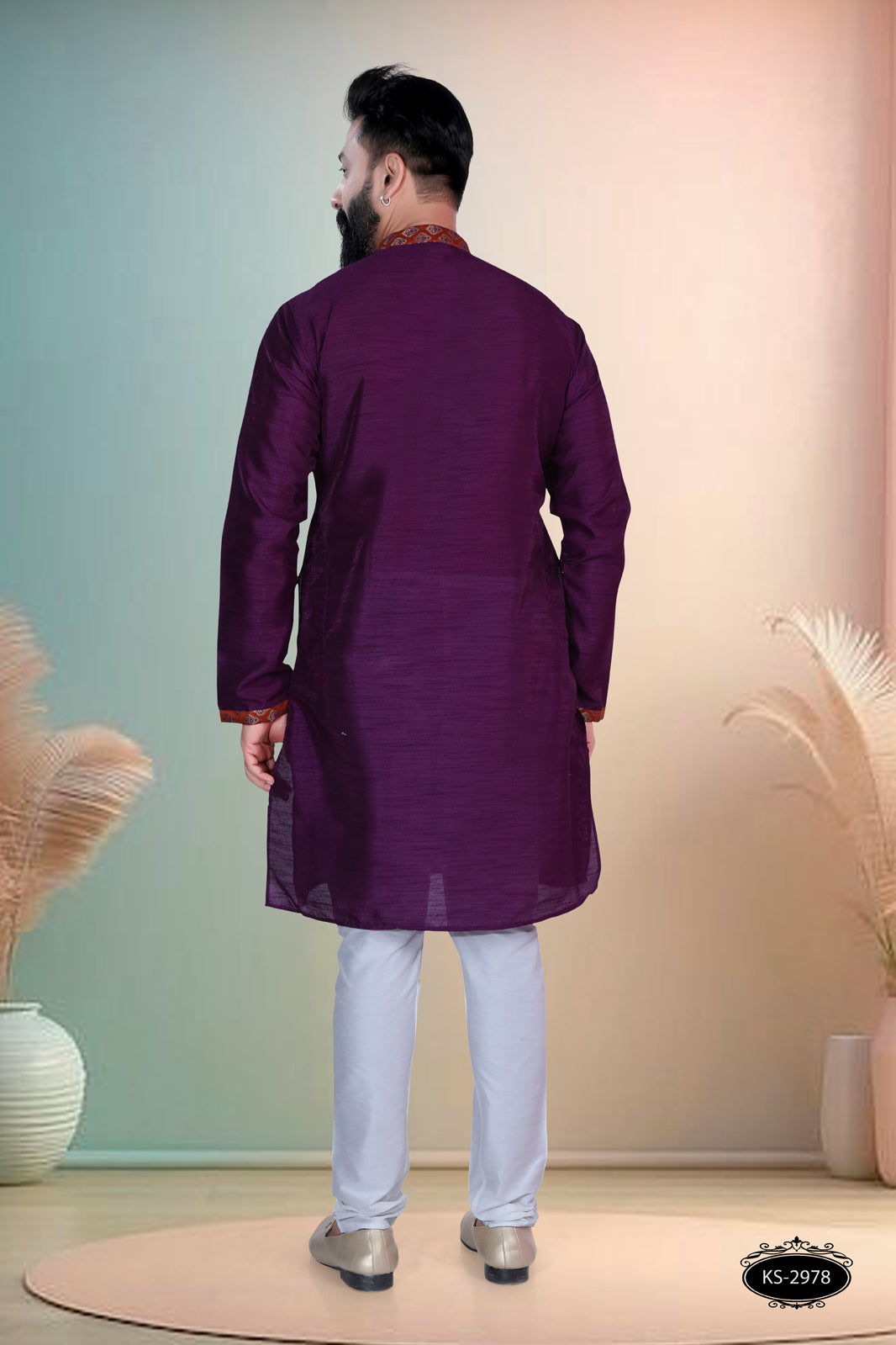 PURPLE HUE KURTA WITH DESIGNER PATTA FOR EVERY ETHNIC WEAR