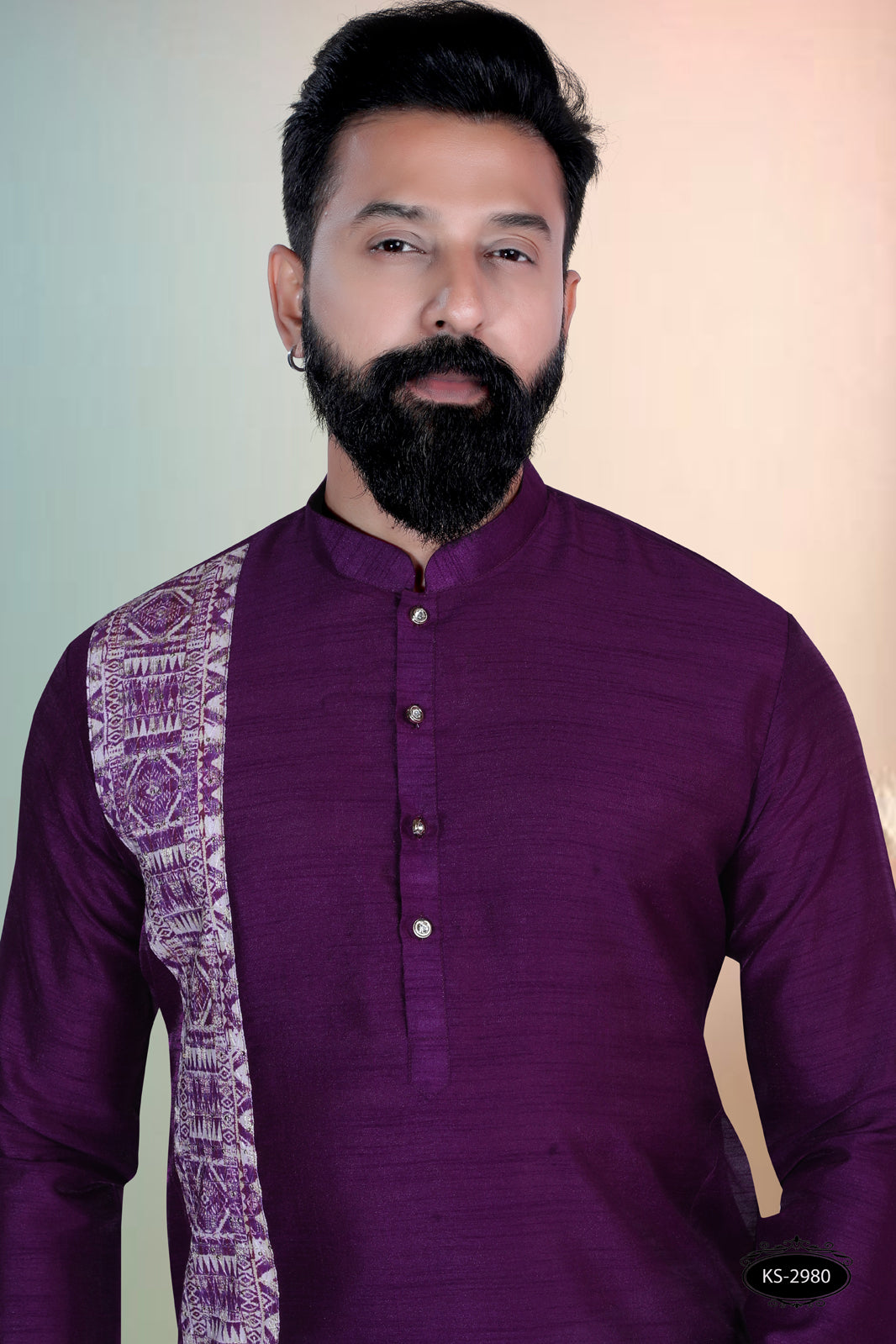 PURPLE HUE KURTA WITH DESIGNER PATTA FOR EVERY ETHNIC WEAR