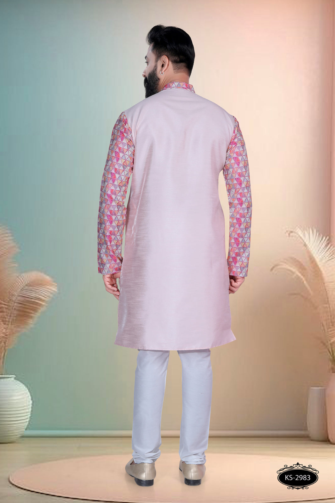 PINK HUE KURTA WITH DESIGNER SLEEVES FOR EVERY ETHNIC WEAR