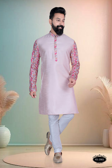 PINK HUE KURTA WITH DESIGNER SLEEVES FOR EVERY ETHNIC WEAR