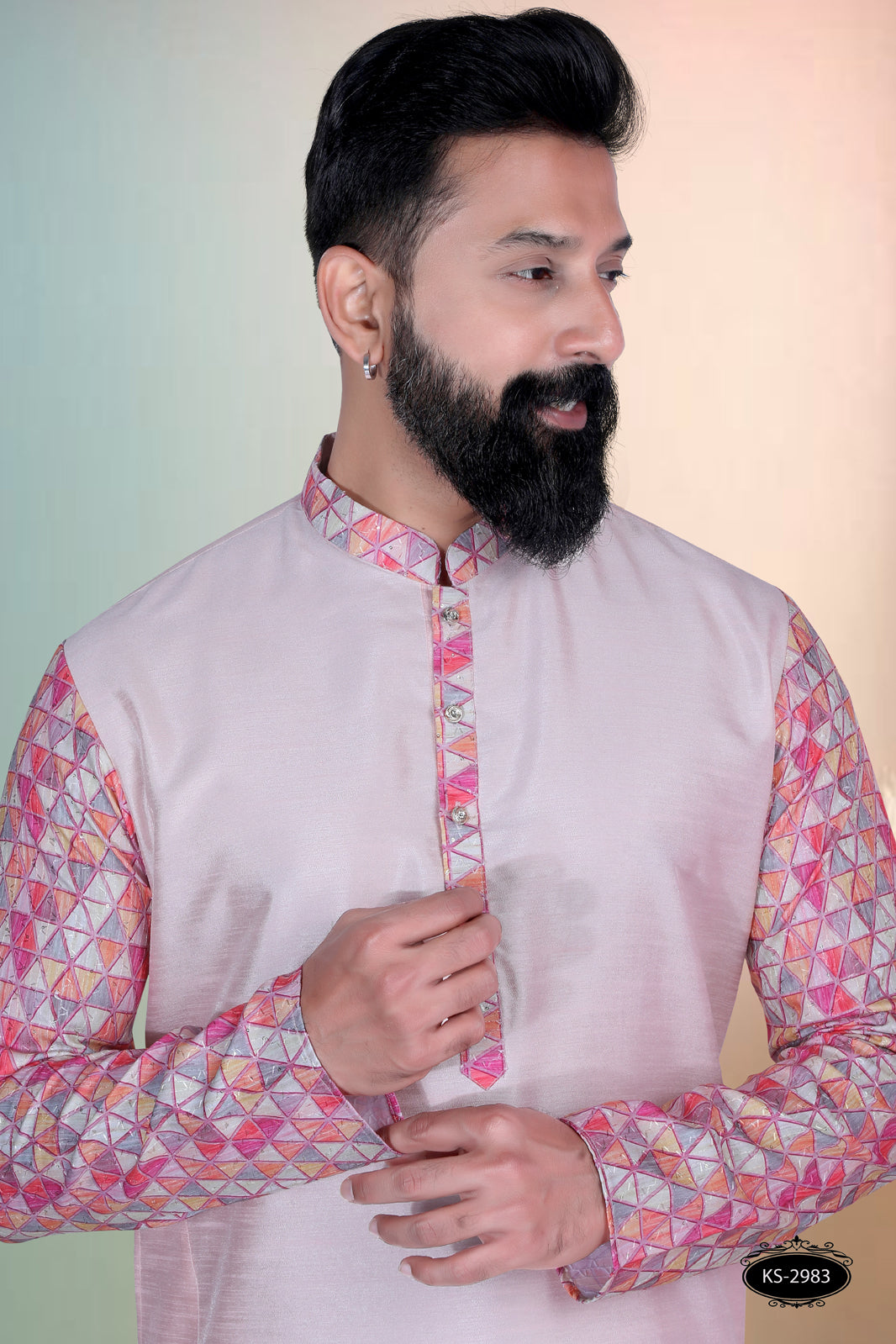 PINK HUE KURTA WITH DESIGNER SLEEVES FOR EVERY ETHNIC WEAR