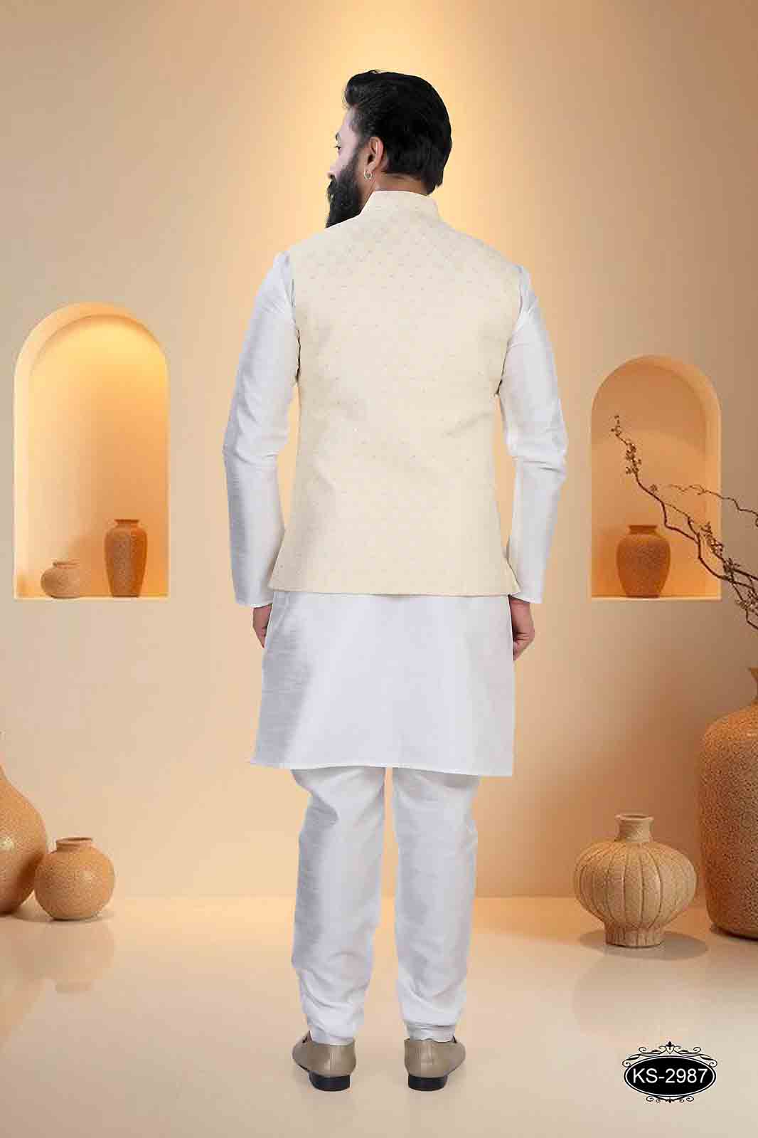 CREAM TONE JACKET SET FOR EVERY OCCASIONAL EVE