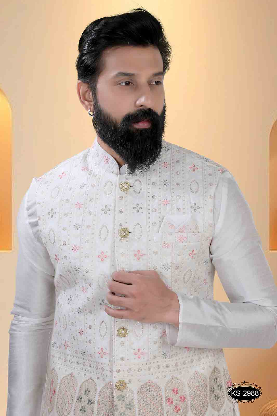 ONLY JACKET IN HEAVY THREAD WORK WITH PANEL EMBROIDERY FOR EVERY OCCASIONAL EVE