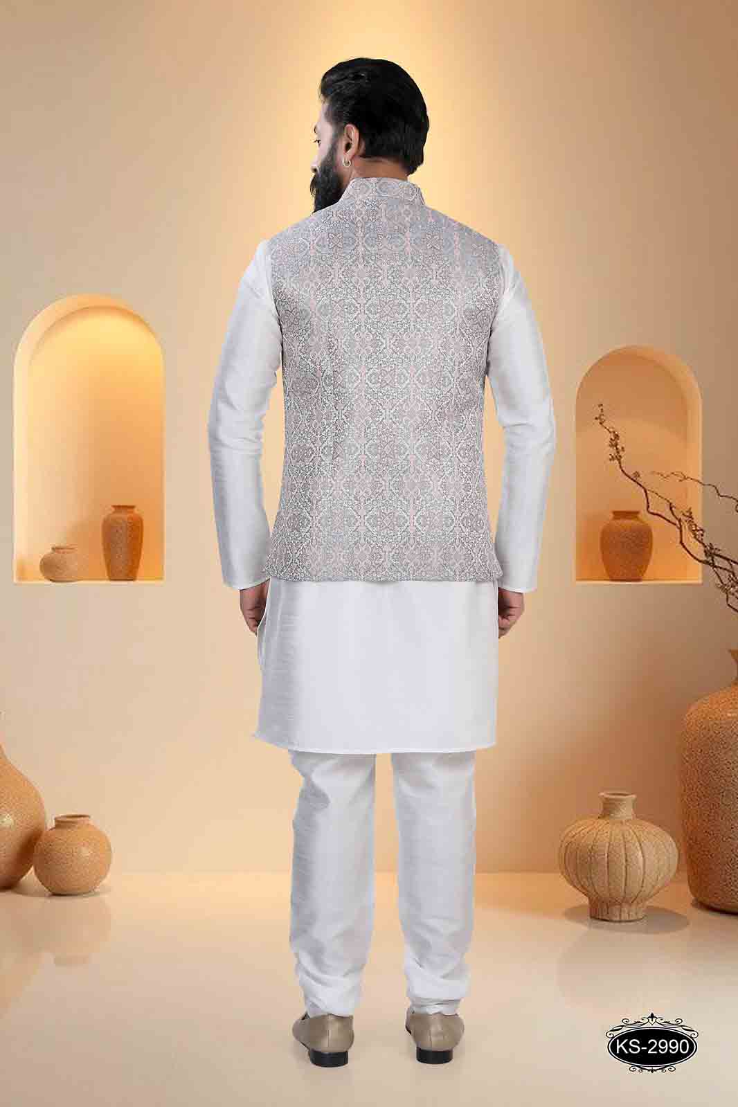 GREY-BASE ( PINK ) ONLY JACKET FOR EVERY OCCASIONAL EVE