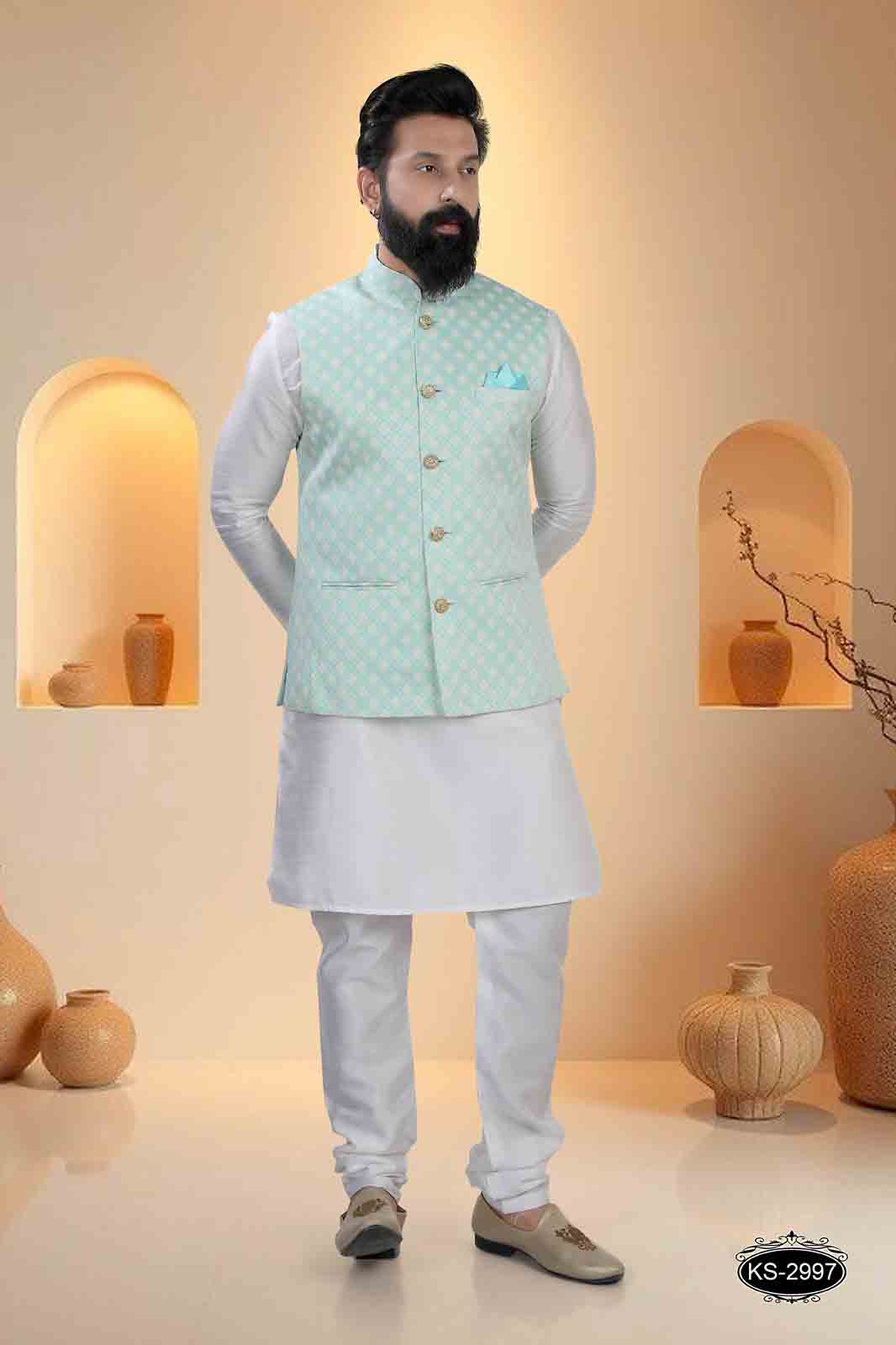 BLUISH-GREEN TONE ONLY JACKET FOR EVERY OCCASIONAL EVE