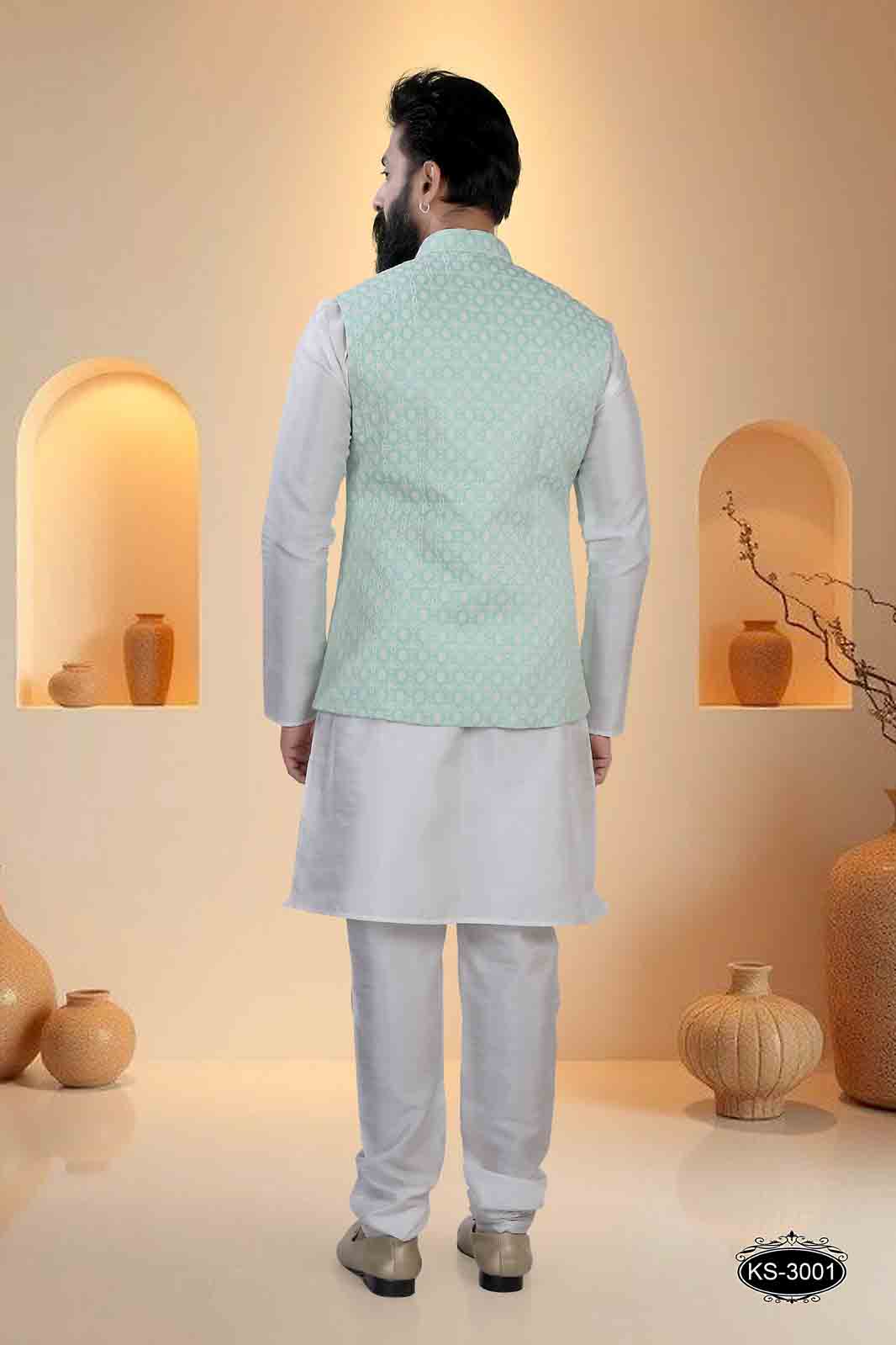 BLUISH-GREEN TONE ONLY JACKET FOR EVERY OCCASIONAL EVE