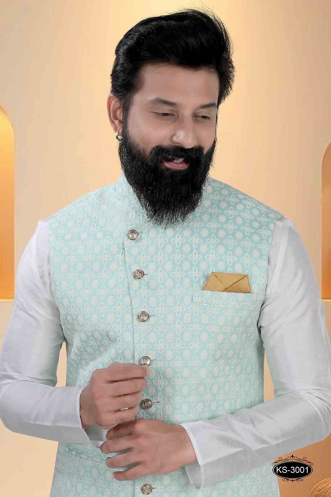 BLUISH-GREEN TONE ONLY JACKET FOR EVERY OCCASIONAL EVE