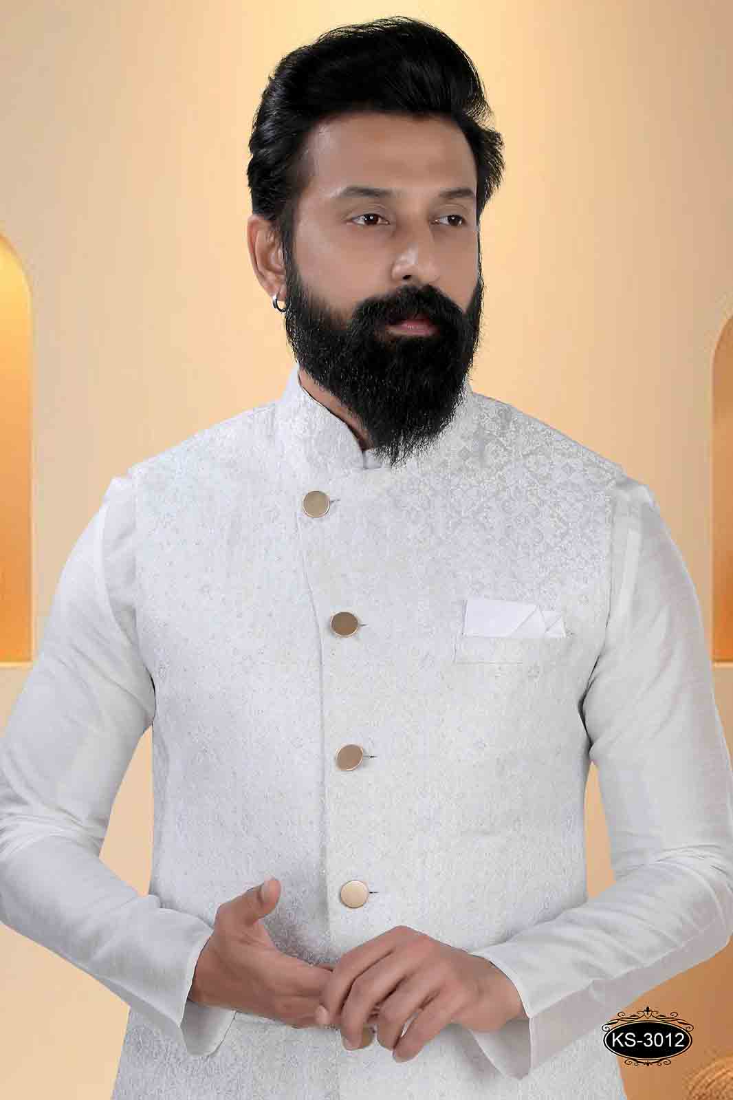 WHITE TONE ONLY JACKET FOR EVERY OCCASIONAL EVE