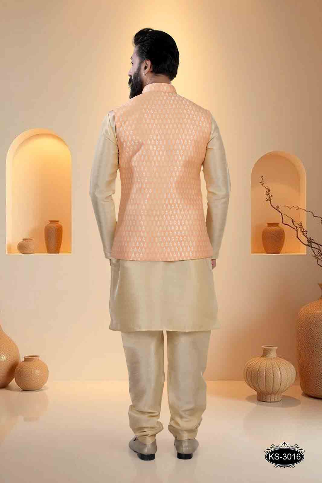 ORANGE TONE UNIQUE STYLE JACKET SET FOR EVERY OCCASIONAL EVE
