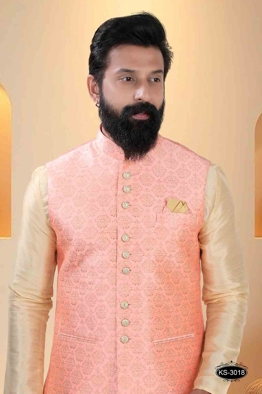 PEACH TONE JACKET SET FOR EVERY OCCASIONAL EVE