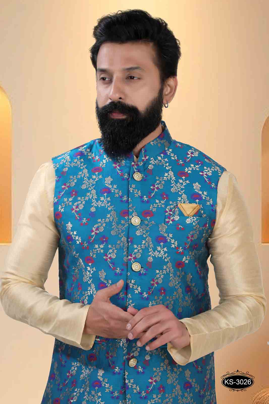 BLUE TONE ONLY TRADITIONAL JACKET FOR EVERY TRADITIONAL EVE