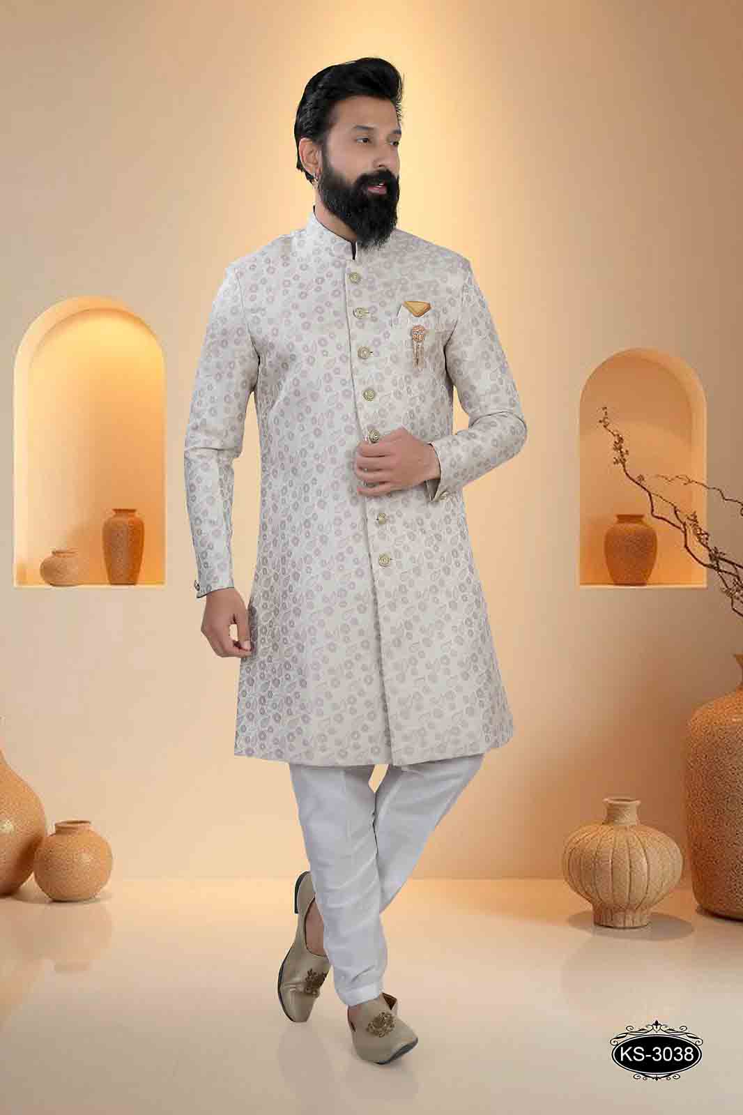 INDO-WESTERN IN PINK HUE WITH UNIQUE PATTERN