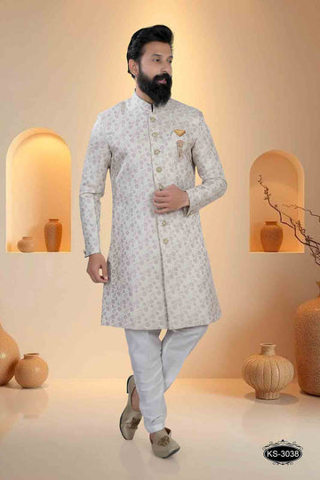 INDO-WESTERN IN PINK HUE WITH UNIQUE PATTERN