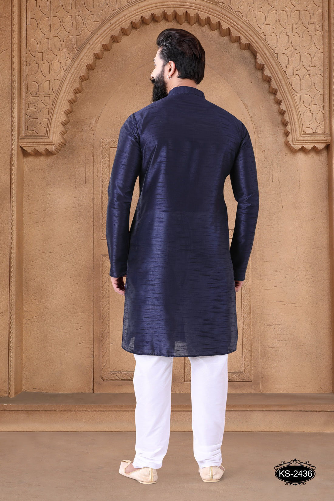 BLUE KURTA SET WITH DESIGNER PATTA IN UNIQUE STYLE